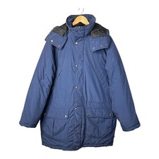 Woolrich Cappotto Invernale Parka Giacca Blu Navy Outdoor Isolato Uomo Taglia XL