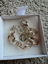 Bracciale Boccadamo donna con anelli intrecciati argento e oro rosa