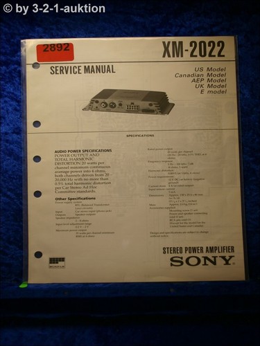 Sony service manual - manual, 2022