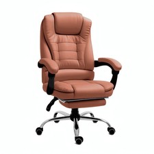 Sedia Da Ufficio Marrone Ergonomica con Supporto Lombare e Altezza Regolabile