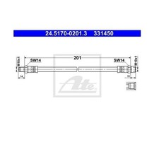 2 tubi freno posteriori ATE