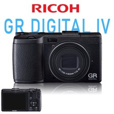 RICOH GR DIGITAL IV - 10,4 MP, equivalente a 28 mm, zoom 4x, fotocamera nera