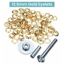 50x 12.5mm Oro Metallo