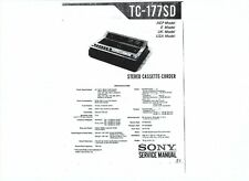 Sony Service Manual per TC 177