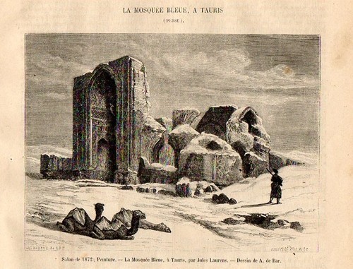 Stampa antica moschea blu a - antica, blu'