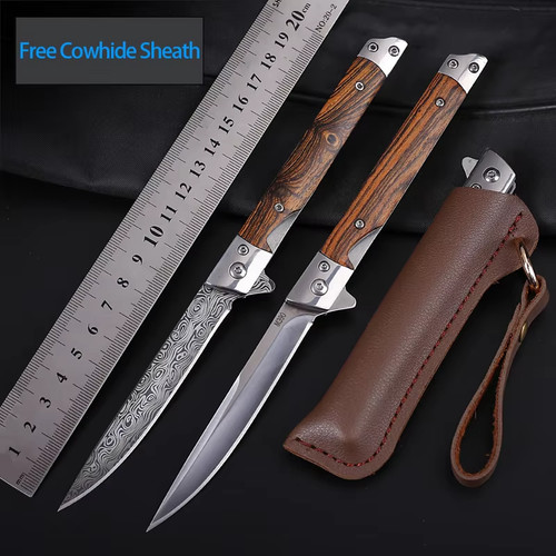 Coltello tascabile damasco edc - damasco,