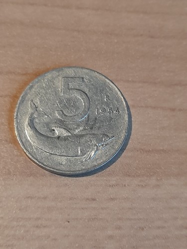 Moneta lire delfino italiana - 5,