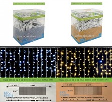 TENDA Luminosa 200 LED 2m x 2m Prolungabile FILO bianco Luce di NATALE ip65