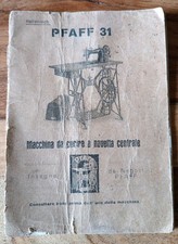 Pfaff 31,macchina da cucire a navetta centrale,libretto istruzioni, immagini 