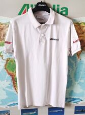ALITALIA Airlines SkyTeam RAMP AGENT Polo cotton shirt embroided logo size M