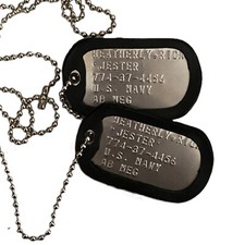 DogTag Piastrine Militari Inox