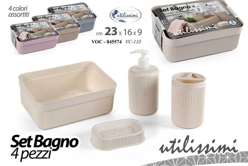 Set accessori bagno dosatore - set, 4