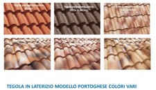 TETTO Tegole in laterizio TOGNANA modello TEGOLA PORTOGHESE colori vari