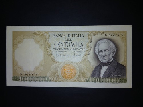 100000 lire manzoni 1970 - manzoni, 19.07.1970