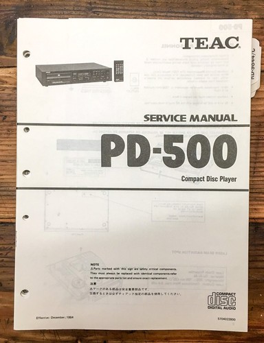Teac 500 lettore manuale - pd-500,