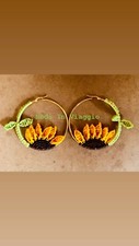 Orecchini In Macrame Girasole