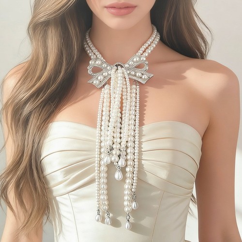 Collana perle finte - collana,
