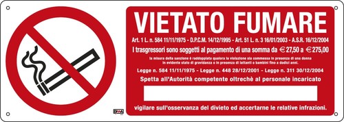 Cartello vietato fumare - "vietato,