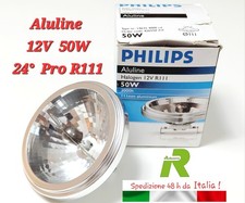 Lampadina Vetrina Faretto G53 Philips R111 Pro 12V 50W 24° Aluline 14635 12 V