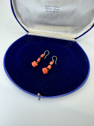 Orecchini corallo rosso - orecchini,