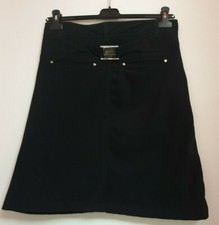 Gonna  nera ROCCO BAROCCO con  fibbia strass e logo made in Italy roccobarocco