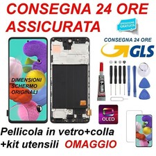 DISPLAY LCD OLED FRAME PER SAMSUNG GALAXY A51 SM A515 A515F TOUCH SCREEN VETRO