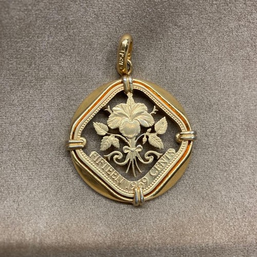 Collana con ciondolo moneta