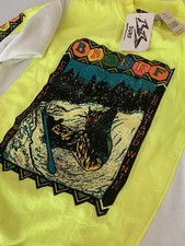 Vintage Graphic Ski Snowboard Winter Sports BB SURF 80s NWT NOS NEON DEAD-STOCK