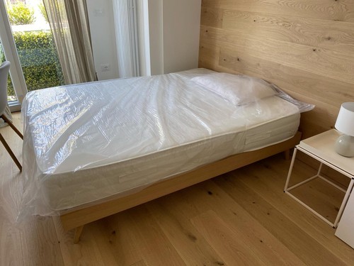 Letto con doghe legno e - con,