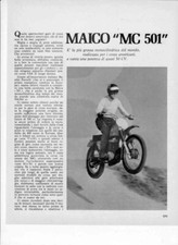advertising Pubblicità MOTO MAICO MC 501 1971-MX VINTAGE MOTOCROSS EPOCA