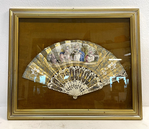 Antico quadro ventaglio teca - quadro,