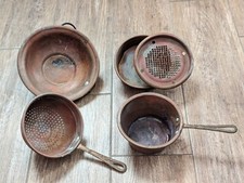 SET VECCHIO KIT UTENSILI RAME ANTICO ARREDO CUCINA RUSTICA ARREDAMENTO VINTAGE