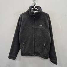 Giacca cappotto Rab uomo doppio pile orsacchiotto pile grigio antivento taglia media