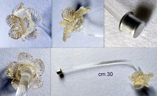 VETRO DI MURANO - RICAMBIO FIORE LAMPADARIO - cristallo - oro - Cm. 30