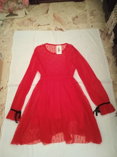 Vestito invernale rosso - , in