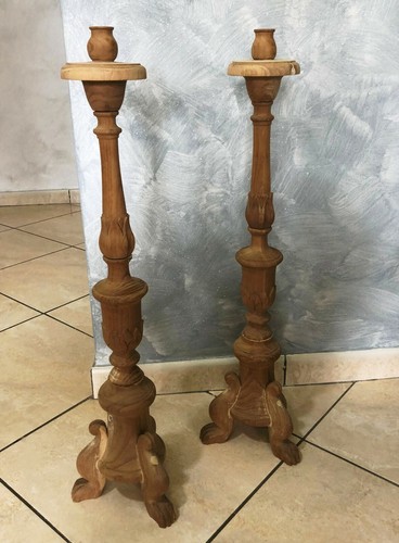 Coppia antichi candelabri - coppia,