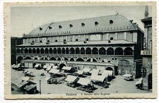 1915 Padova Palazzo Regione carri banchi mercato Ospedale Civile FP B/N VG ANIM