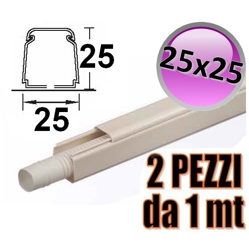 Canalina 25x25 per cavi - 25x25,