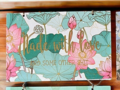 Insegna legno decoupage - insegna,