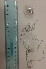 1 chiama angeli pallina ottone ,catena 1m e'  argento 925  silver necklace