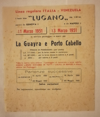 Piroscafo lugano da napoli - "piroscafo,