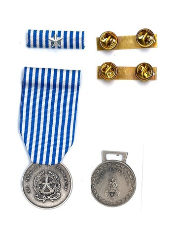 Medaglia nastrino argento - nastrino,