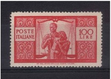 DEMOCRATICA L. 100 MNH** IN VARIETA´ n° 25 ND - CERTIFICATO CARRARO - € 2.775,00