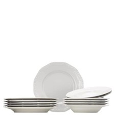 Rosenthal, Maria, 6 Piatti Piani 26cm + 6 Piatti Fondi 23cm, Porcellana