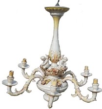 Grande lampadario in ceramica di bassano (22/003)
