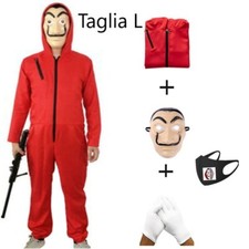 Costume La casa de Papel Completo Vestito Maschera Guanti taglia L