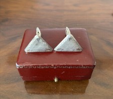Gemelli Argento Antichi Anni 30 Triangolo