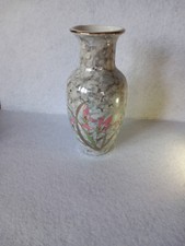 Vaso ceramica marmorizzata con fiori rosa Papillon Veritable Porcelaine 54