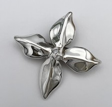 Spilla/spilla vintage Tiffany & Co argento sterling petali di fiori spilla