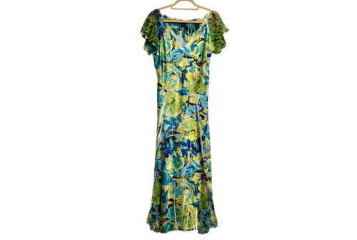 Maxi abito komarov blu verde - blu,
